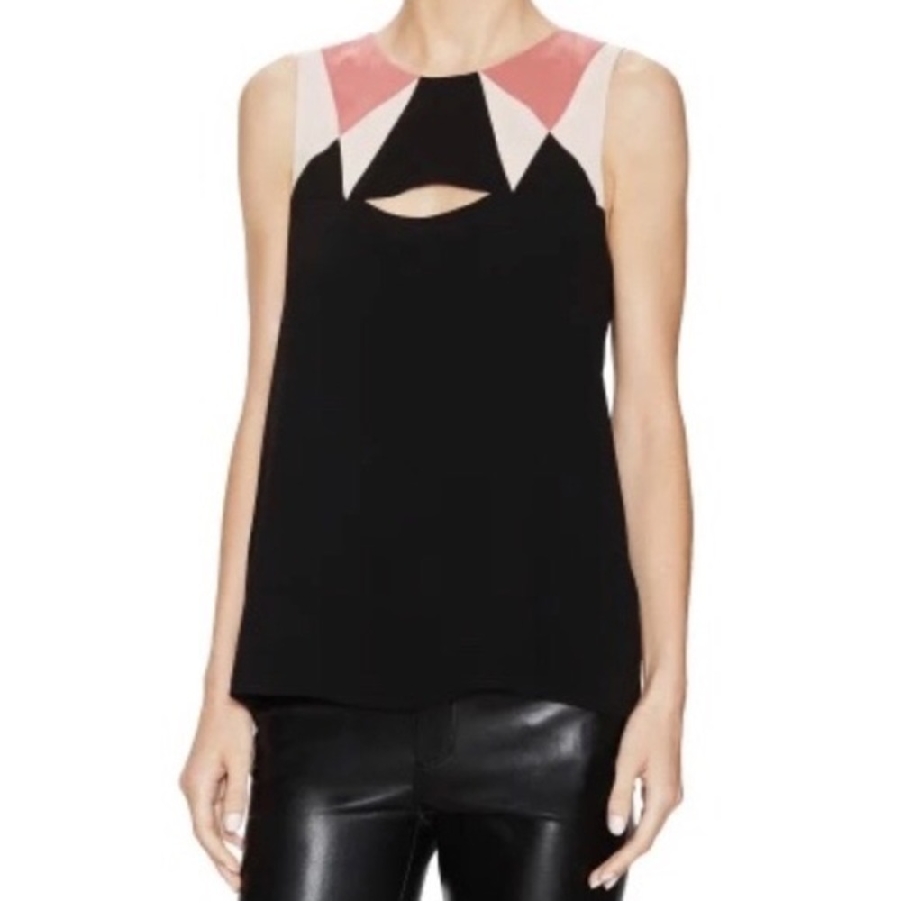 BCBG - Elin Sleeveless Top with Cutout (S)